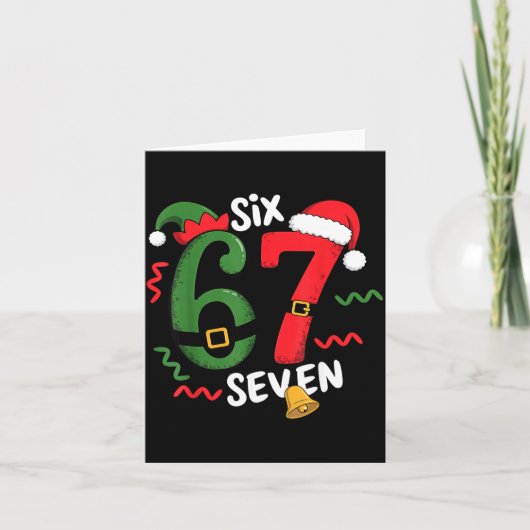 Carte 67 Christmas 6 7 Meme Six Seven Xmas (Devant)
