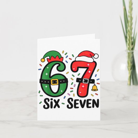 Carte 67 Christmas 6 7 Meme Six Seven Xmas  (Devant)