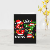 Carte 67 Christmas 6 7 Santa Elf 6-7 Pajamas Six Seven K (Fleur jaune)