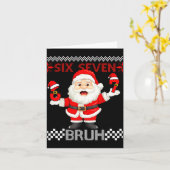 Carte 67 Christmas 6 7 Six Seven Bruh Xmas Santa Sweater (Fleur jaune)