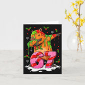 Carte 67 Christmas Funny 67 Brainrot Youth Kids Capybara (Fleur jaune)