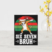 Carte 67 Christmas Funny 67 Brainrot Youth Kids Dog 67 (Fleur jaune)