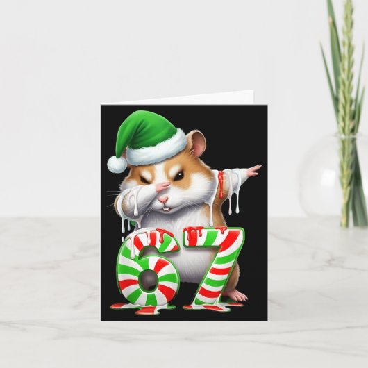 Carte 67 Christmas Funny 67 Brainrot Youth Kids Hamster (Devant)