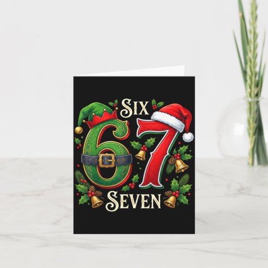 Carte 67 Christmas Funny 6 7 Meme Six Seven Xmas Boys Ki (Devant)