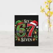 Carte 67 Christmas Funny 6 7 Meme Six Seven Xmas Boys Ki (Fleur jaune)
