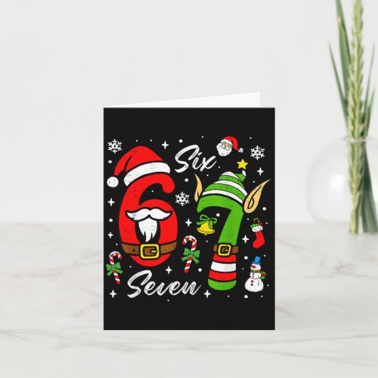 Carte 67 Christmas Funny 6 7 Meme Six Seven Xmas Boys Ki (Devant)