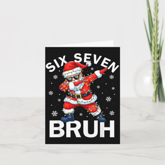 Carte 67 Christmas Funny Six Seven Bruh Meme Dabbing San (Devant)
