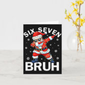 Carte 67 Christmas Funny Six Seven Bruh Meme Dabbing San (Fleur jaune)