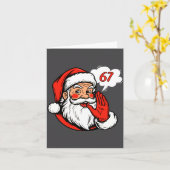 Carte 67 Christmas Funny Six Seven Meme Brainrot Santa C (Fleur jaune)
