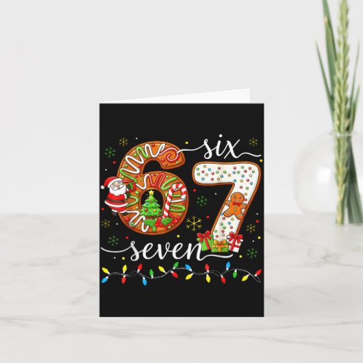 Carte 67 Christmas Gingerbreadman 6 7 Meme Xmas 67  (Devant)