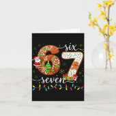 Carte 67 Christmas Gingerbreadman 6 7 Meme Xmas 67  (Fleur jaune)