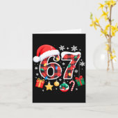 Carte 67 Christmas Red Plaid 6 7 Six Seven Boys Christma (Fleur jaune)