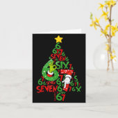 Carte 67 Christmas Tree Xmas Holiday Six Seven Meme Brai (Fleur jaune)
