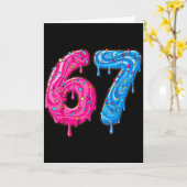 Carte 67 Costume Six Seven Mème Numéro 6 7 Sur Il Jeunes (Fleur jaune)