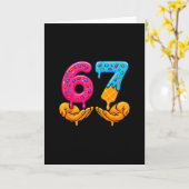 Carte 67 Crème Glacée Dégoulinante Drôle 6 7 Six Sept Gé (Fleur jaune)