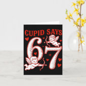 Carte 67 Cud dit Six Seven 6 7 Mème Garçons Filles Valen (Fleur jaune)