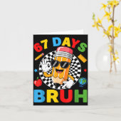 Carte 67 Days Bruh 67 Days Of School Boys Kids Six Seven (Fleur jaune)