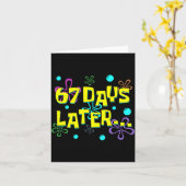 Carte 67 Days Later 67th Day Of School 67 Meme Teacher S (Fleur jaune)