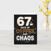 Carte 67 Days Of Coffee Teachers Retro School Six Seven (Fleur jaune)