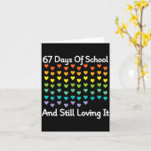 Carte 67 Days Of School And Still Loving It Rainbow Hear (Fleur jaune)