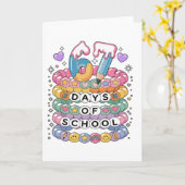 Carte 67 Days of School Cute Teacher Colorful Classroom (Fleur jaune)