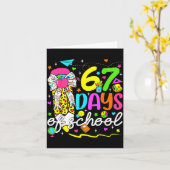 Carte 67 Days Of School Girls Coquette Bow Pencil 67 Day (Fleur jaune)