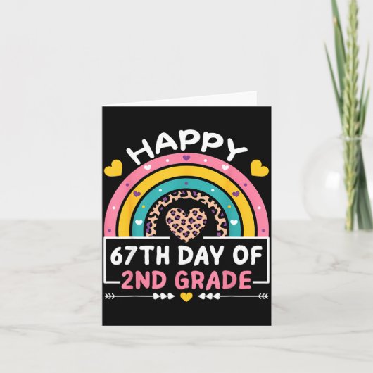 Carte 67 Days Of School Happy 67th Day Of 2nd Grade Teac (Devant)