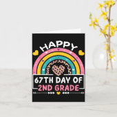 Carte 67 Days Of School Happy 67th Day Of 2nd Grade Teac (Fleur jaune)