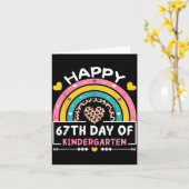 Carte 67 Days Of School Happy 67th Day Of Kindergarten T (Fleur jaune)