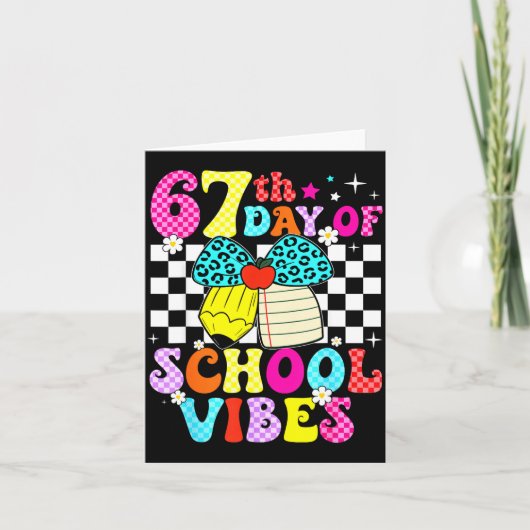 Carte 67 Days Of School Meme 100th Day Of School Vibes S (Devant)