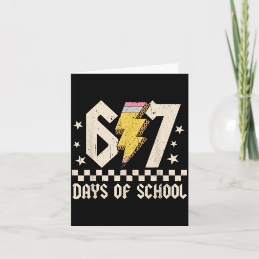 Carte 67 Days Of School Meme Slang Abcd Rock Boys Girls  (Devant)