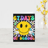 Carte 67 Days Of School Smile Face 67 Days Smarter Teach (Fleur jaune)