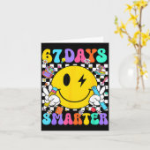 Carte 67 Days Of School Smile Face 67 Days Smarter Teach (Fleur jaune)