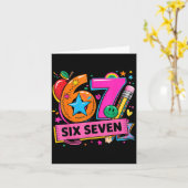 Carte 67 Days School 67 Six Seven Teachers Students Meme (Fleur jaune)