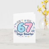 Carte 67 Days Smarter 67th Day Of School For Teacher Boy (Fleur jaune)