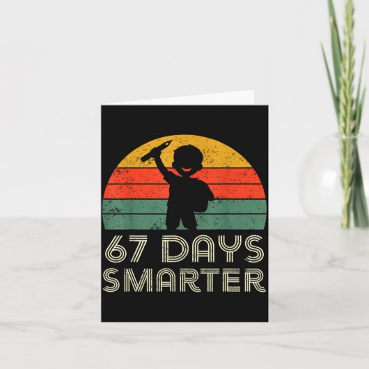 Carte 67 Days Smarter 67th Day Of School For Teacher Boy (Devant)