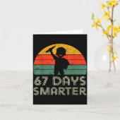 Carte 67 Days Smarter 67th Day Of School For Teacher Boy (Fleur jaune)