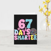 Carte 67 Days Smarter Rainbow Back To School Teacher Kid (Fleur jaune)