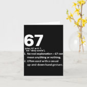 Carte 67 Définition Drôle Six Sept Mème 6 7  (Fleur jaune)