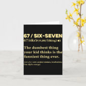 Carte 67 Definition Meaning Six Seven Funny Meme Teacher (Fleur jaune)