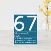Carte 67 Definition The Meaning Of 67 Meme Funny Six Sev (Fleur jaune)