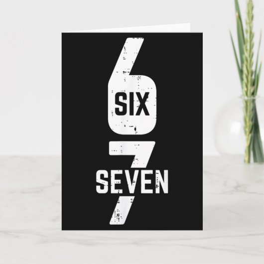 Carte 67 Déguisement Six Sept Mème Numéro 6 7 Sur Il Hom (Devant)