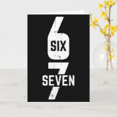 Carte 67 Déguisement Six Sept Mème Numéro 6 7 Sur Il Hom (Fleur jaune)