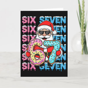 Carte 67 Donut Noël Drôle Six Sept Mème Santa Enfants
