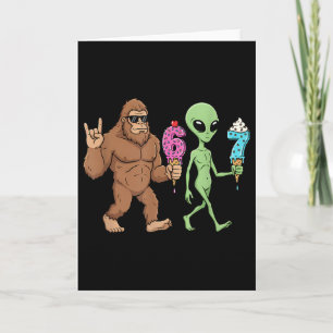 Carte 67 Drip Mème Drôle Six Sept Bigfoot Alien Sasquat