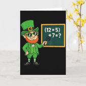 Carte 67 drôle St Patricks Day professeur de mathématiqu (Fleur jaune)