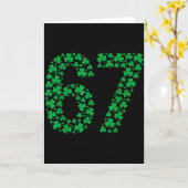 Carte 67 drôles Six Sept Génération Mème Vibes Chanceuse (Fleur jaune)