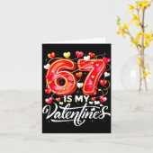 Carte 67 Est Mon Valentin Coeurs Six Sept Mème Drôle Dir (Fleur jaune)