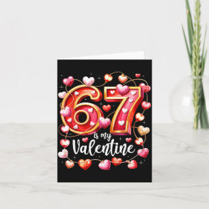 Carte 67 Est Mon Valentin Coeurs Six Sept Mème Drôle Dir