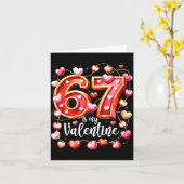 Carte 67 Est Mon Valentin Coeurs Six Sept Mème Drôle Dir (Fleur jaune)